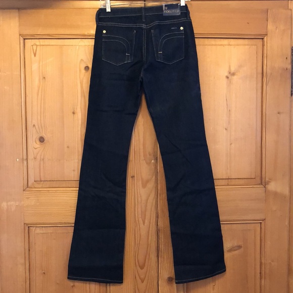 NWT FIDELITY Belladonna Blue Stretch Cotton Viper Rinse Denim Jeans Mid Rise - Picture 4 of 7